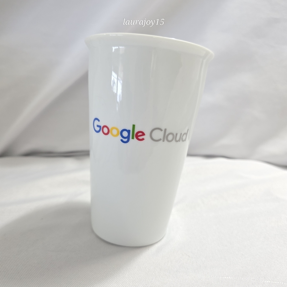 Google Cloud Ceramic Mug Tall Latte No Handle 5.5 Inch